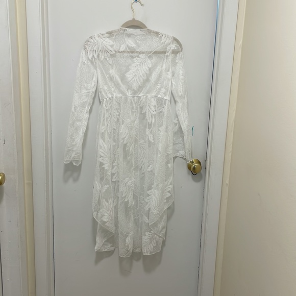 Embroidery Mesh Tie Front Kimono small size - Picture 5 of 5